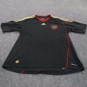 Adidas Germany Jersey Adult XL Deutscher Fussball Bund Black Soccer Shirt Mens